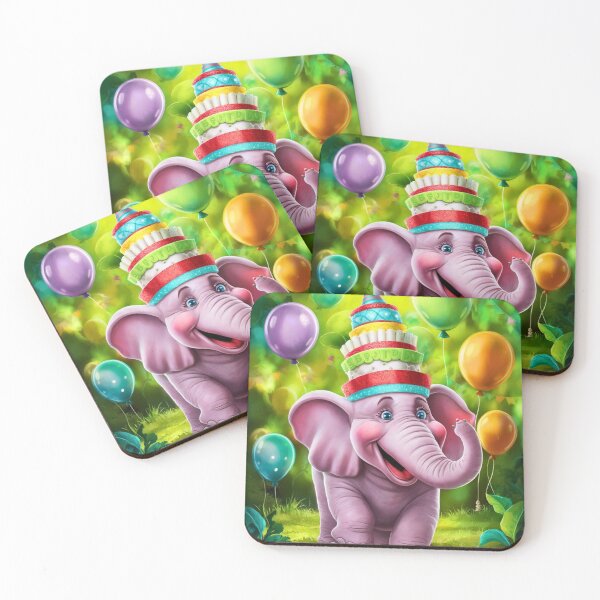 Item preview, Birthday Elephant. Birthday celebration, Cute Elephant, party animal, colorful elephant, elephant drawing designed and sold by ElephantVibes.
