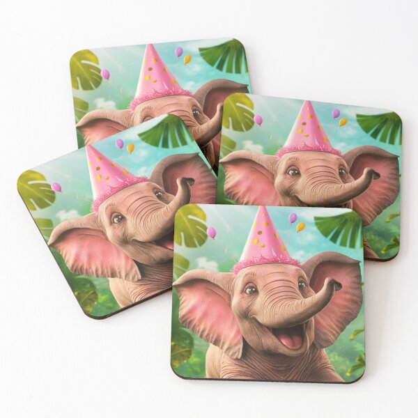 Item preview, Birthday Elephant. Birthday celebration, Cute Elephant, party animal, colorful elephant, elephant drawing designed and sold by ElephantVibes.