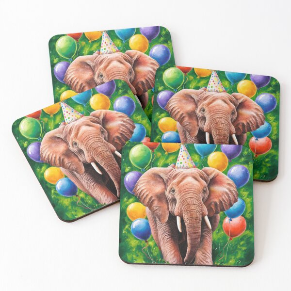 Item preview, Birthday Elephant. Birthday celebration, Cute Elephant, party animal, colorful elephant, elephant drawing designed and sold by ElephantVibes.