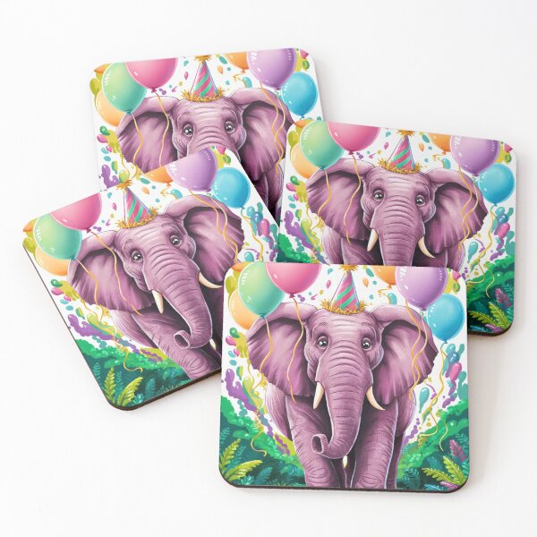 Item preview, Birthday Elephant. Birthday celebration, Cute Elephant, party animal, colorful elephant, elephant drawing designed and sold by ElephantVibes.