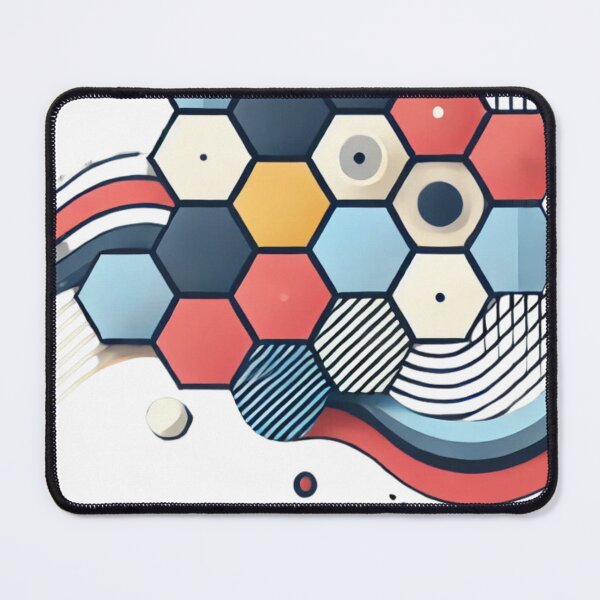 Item preview, Energetic Geometric Hexagon Wave - Abstract Modern Art Tee designed and sold by LessLines.