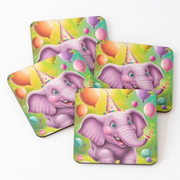 Item preview, Birthday Elephant. Birthday celebration, Cute Elephant, party animal, colorful elephant, elephant drawing designed and sold by ElephantVibes.