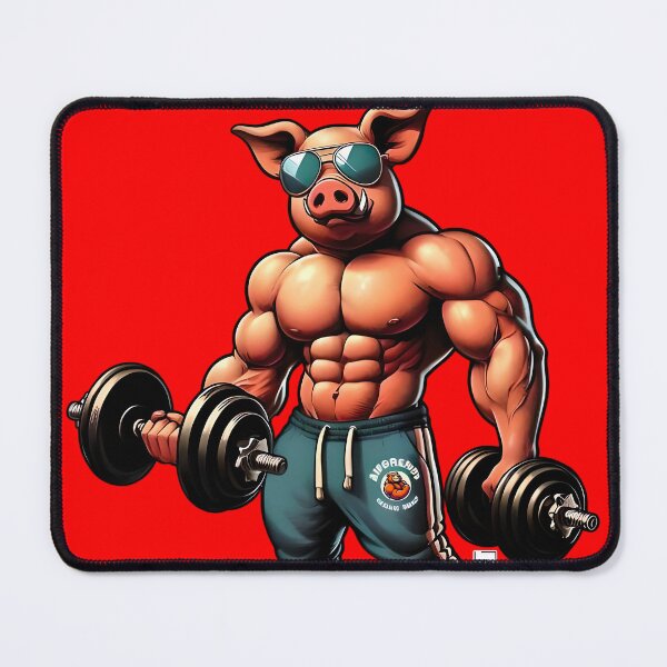 Item preview, muscular pig in the gym designed and sold by KilloKalla.