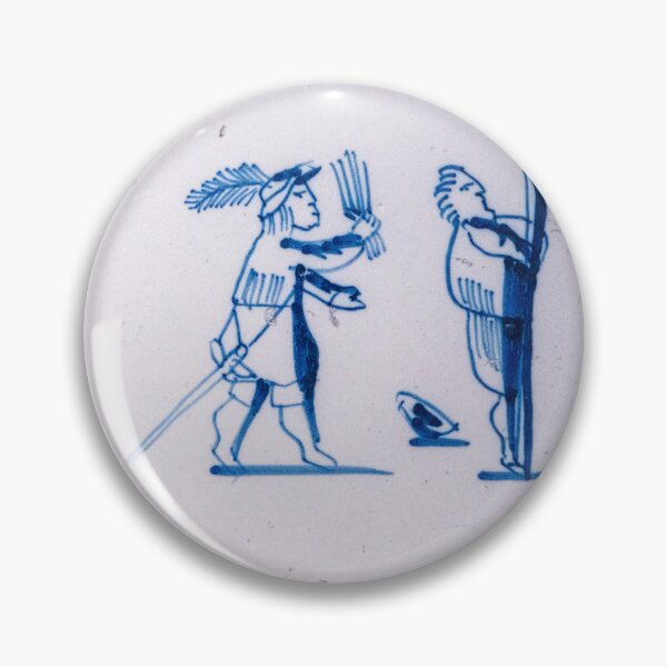 Item preview, Whipping punishment on a17th century Delft blue tile  designed and sold by Photopat.