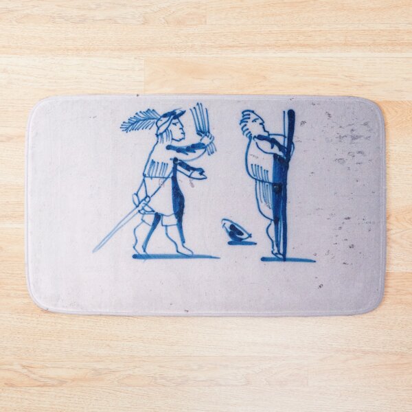 Item preview, Whipping punishment on a17th century Delft blue tile  designed and sold by Photopat.