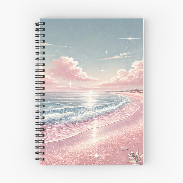 Item preview, Ethereal Shores. Summer at Pink Glitter Beach landscape art designed and sold by Unitepeople.