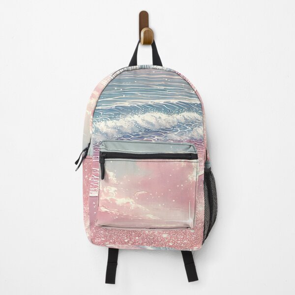 Item preview, Ethereal Shores. Summer at Pink Glitter Beach landscape art designed and sold by Unitepeople.