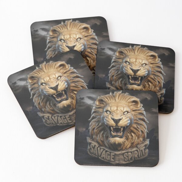 Item preview, Lion head " Savage Spirt " designed and sold by smartlogo_factory.