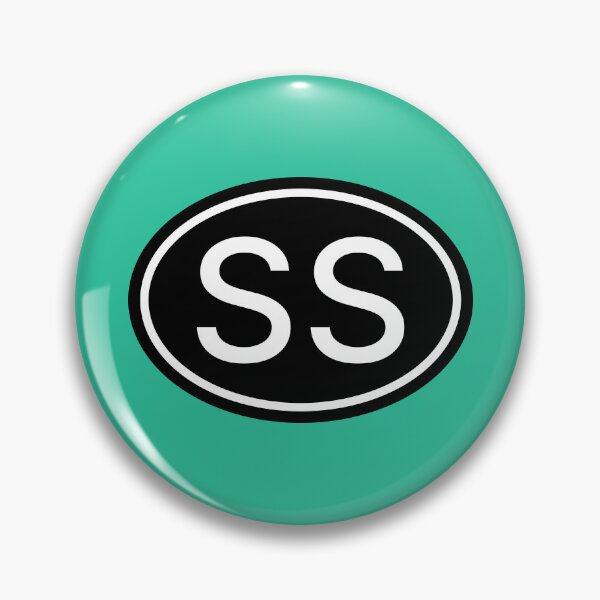 Item preview, SS Initials Monogram Oval White Letters designed and sold by Jeallan Designs.