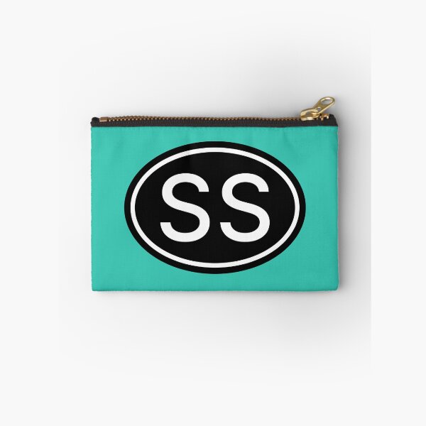 Item preview, SS Initials Monogram Oval White Letters designed and sold by Jeallan Designs.