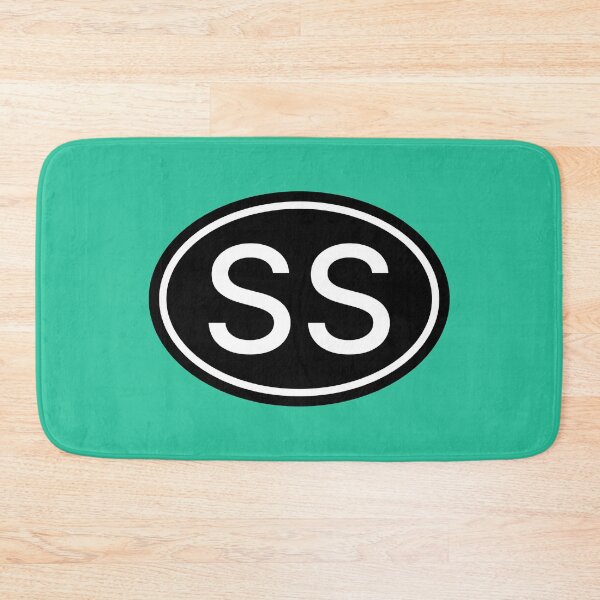 Item preview, SS Initials Monogram Oval White Letters designed and sold by Jeallan Designs.