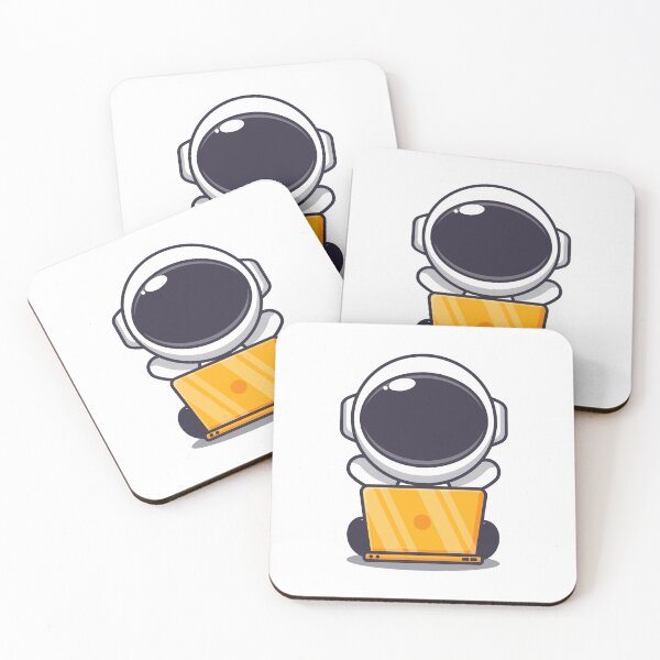 Item preview, Cute astronaut with laptop designed and sold by skalihm.