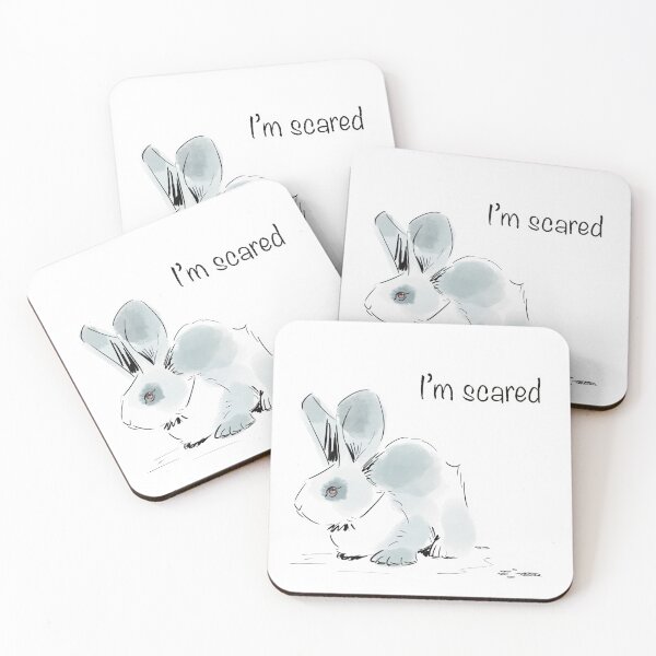 Item preview, Scared spotted bunny designed and sold by RyukiArtbook.