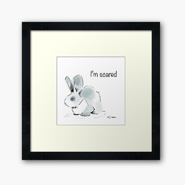 Item preview, Scared spotted bunny designed and sold by RyukiArtbook.