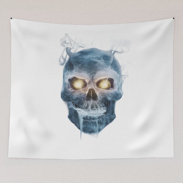 Item preview, Blue skull with glowing eyes designed and sold by MyNiceDesigns.