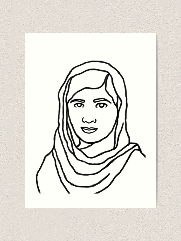 Lámina artística «Malala Yousafzai» de alice1ally | Redbubble