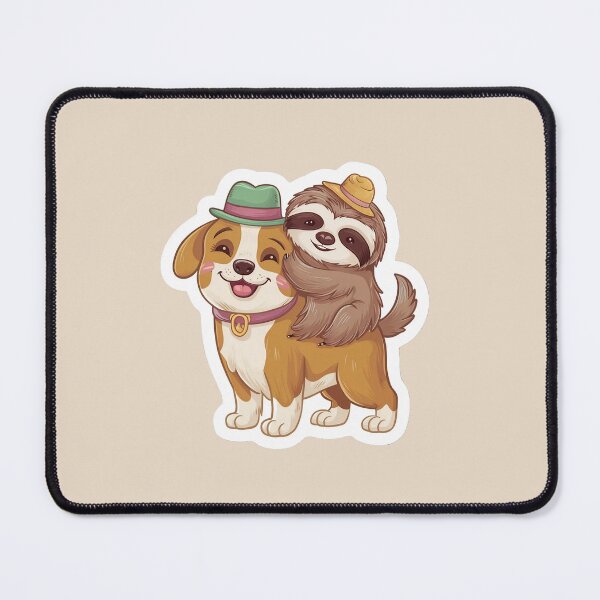 Item preview, Cute Sloth and Dog Friendship for Pug Lover designed and sold by Laugh-Lines.