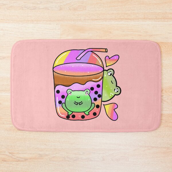 Item preview, Kawaii cute chibi boba tea frog designed and sold by Quacktails.