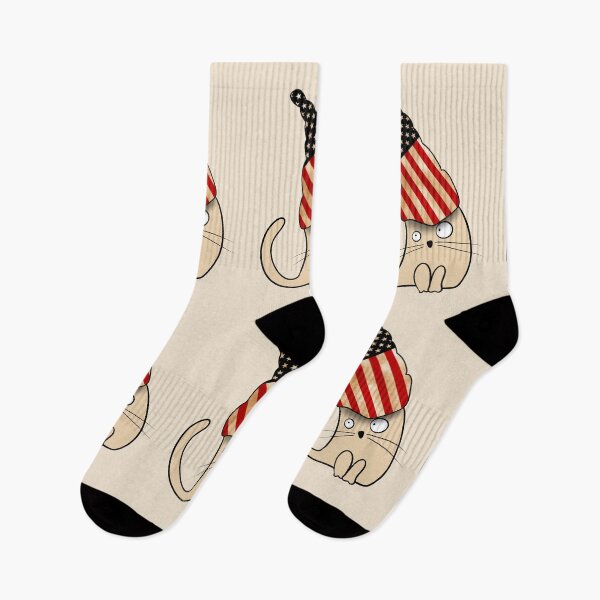 Item preview, INDEPENDENCE day Patriotic Cat Elf with USA Vibes retro designed and sold by RysowankaZS.