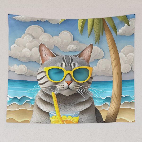 Item preview,  Cat on the beach  designed and sold by m-litomirskaya.