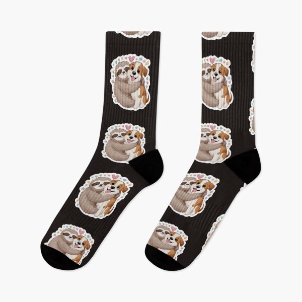 Item preview, Cute Sloth and Dog Friendship for Pug Lover designed and sold by Laugh-Lines.