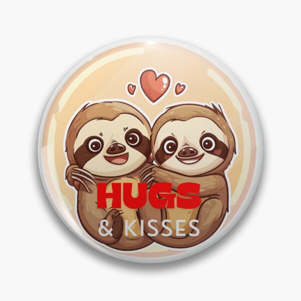 Item preview, Sloths Love sticker (hugs and kisses) designed and sold by Mini-magaze.