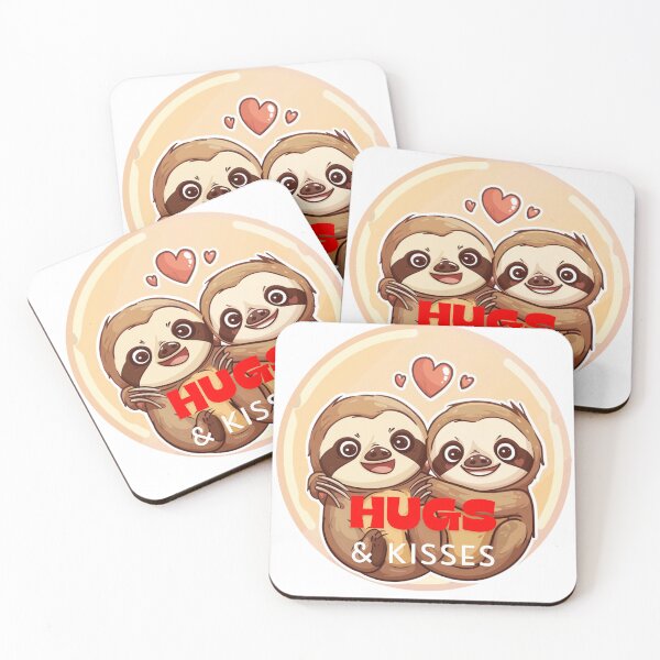 Item preview, Sloths Love sticker (hugs and kisses) designed and sold by Mini-magaze.