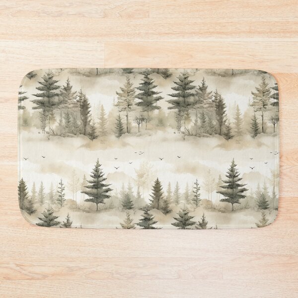 Item preview, Pine Tree Forest Ink Wash Watercolor Patterns designed and sold by Mandie Kuo.
