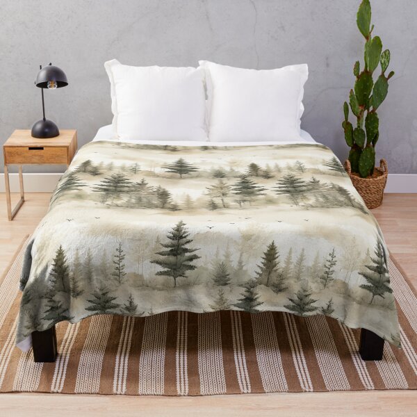 Item preview, Pine Tree Forest Ink Wash Watercolor Patterns designed and sold by Mandie Kuo.
