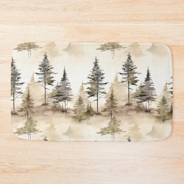 Item preview, Pine Tree Forest Ink Wash Watercolor Patterns designed and sold by Mandie Kuo.
