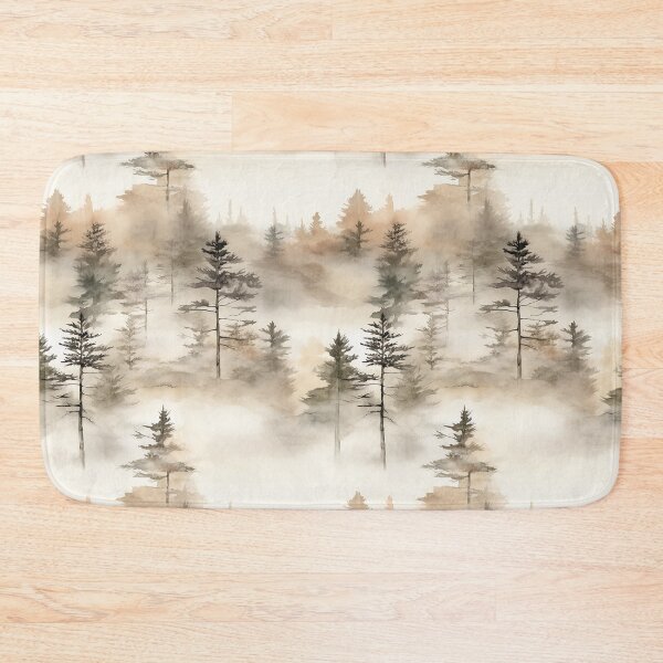 Item preview, Pine Tree Forest Ink Wash Watercolor Patterns designed and sold by Mandie Kuo.