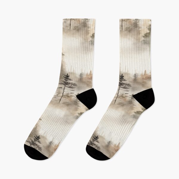 Item preview, Pine Tree Forest Ink Wash Watercolor Patterns designed and sold by Mandie Kuo.