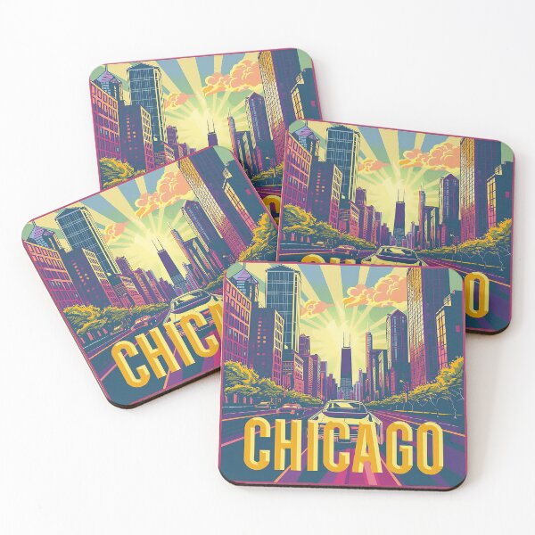 Item preview, Chicago Poster Retro Chicago Art designed and sold by nomiraclehere.