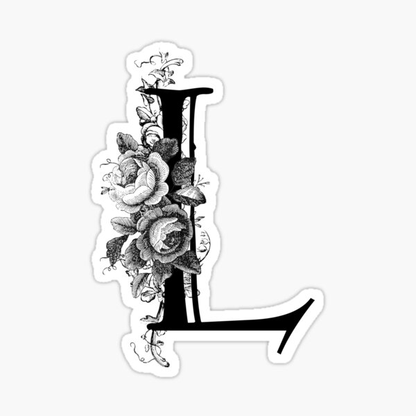 Item preview, Vintage Engraved Floral Monogram Letter L designed and sold by Grafixmom.