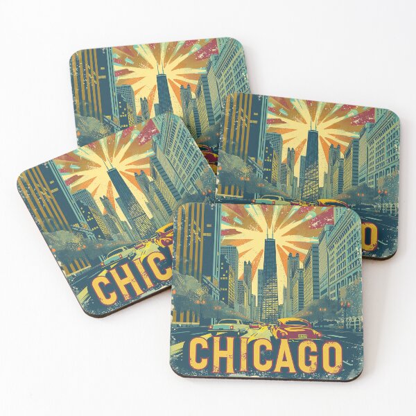 Item preview, Chicago Poster Retro Chicago Art designed and sold by nomiraclehere.