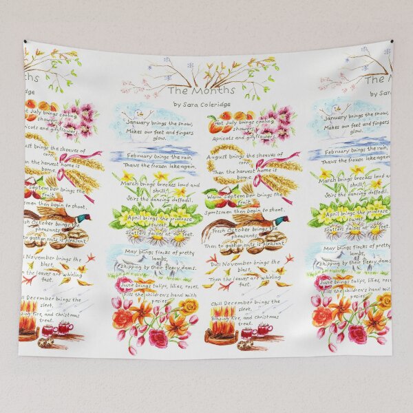 Item preview, The Months by Sara Coleridge designed and sold by LymphomaLass.