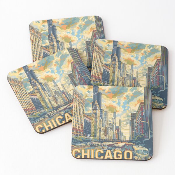 Item preview, Chicago Poster Retro Chicago Art designed and sold by nomiraclehere.