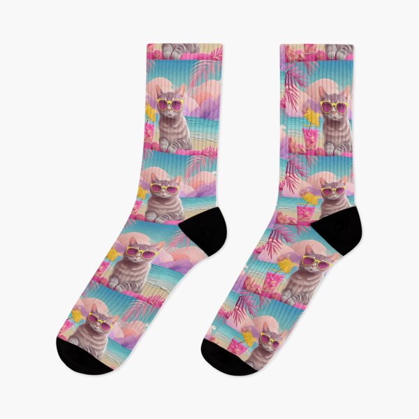 Item preview,  Happy  pink   Cat on the beach  designed and sold by m-litomirskaya.