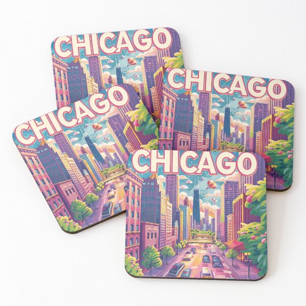 Item preview, Chicago Poster Retro Chicago Art designed and sold by nomiraclehere.