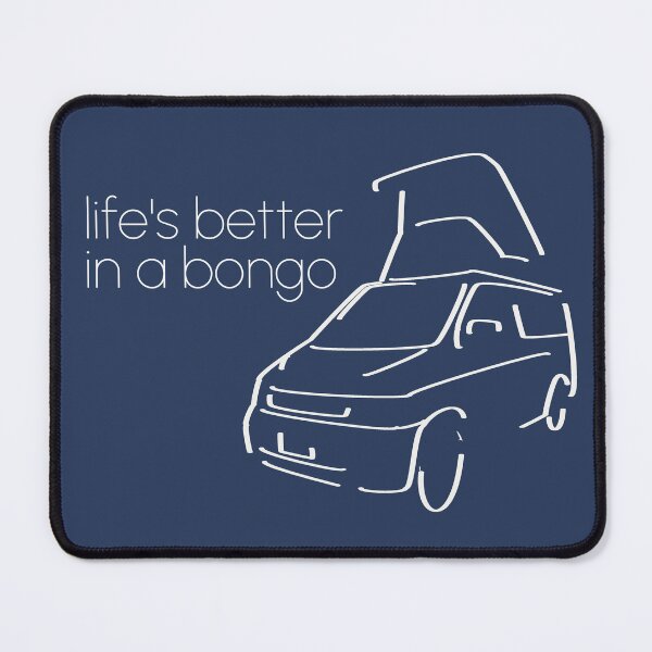 Item preview, life's better in a bongo simplistic outline in white designed and sold by LocalOddball.