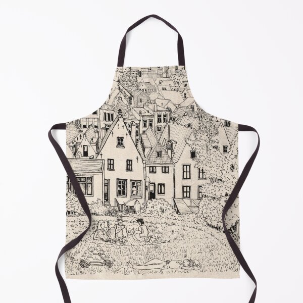 Item preview, Leiden South Holland Cityscape Netherlands - Pen and Ink Drawing Travel Art designed and sold by Wall-Art-Sketch.