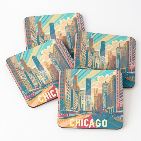Item preview, Chicago Poster Retro Chicago Art designed and sold by nomiraclehere.