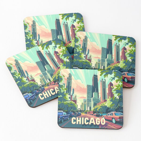 Item preview, Chicago Poster Retro Chicago Art designed and sold by nomiraclehere.
