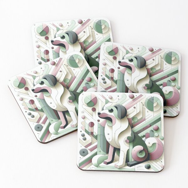 Item preview,    3d dog model abstract pattern(1) designed and sold by SEOYOUNG ART SHOP.