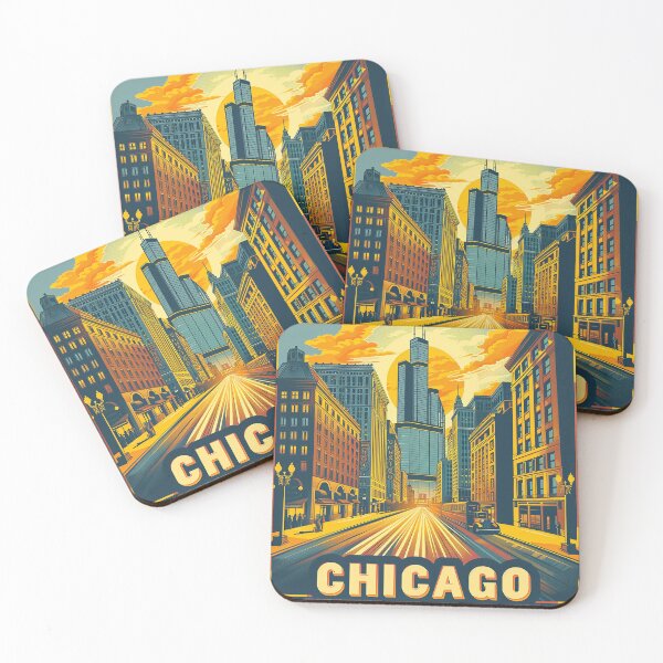 Item preview, Chicago Poster Retro Chicago Art designed and sold by nomiraclehere.
