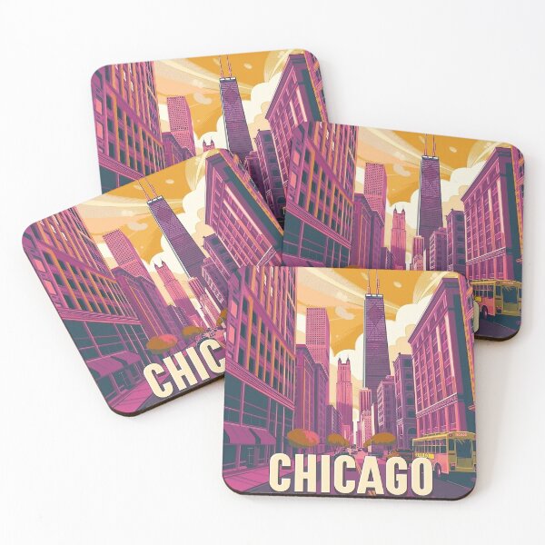 Item preview, Chicago Poster Retro Chicago Art designed and sold by nomiraclehere.