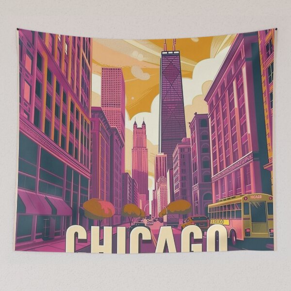 Item preview, Chicago Poster Retro Chicago Art designed and sold by nomiraclehere.