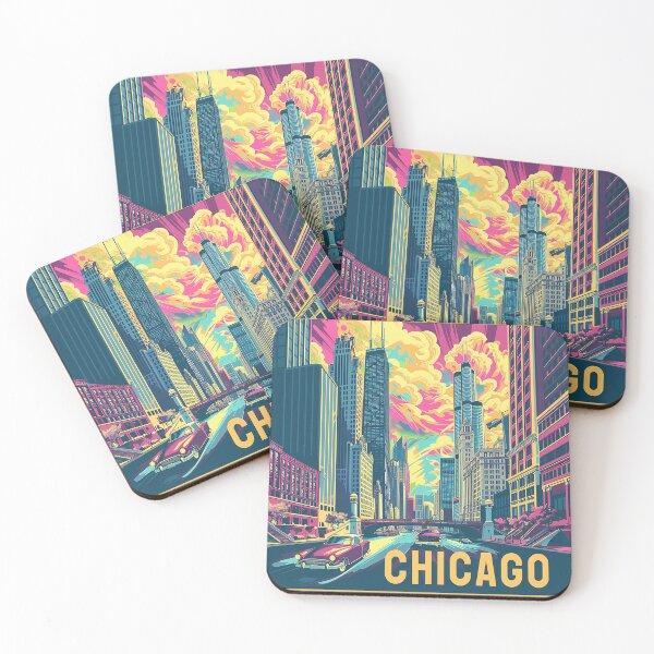 Item preview, Chicago Poster Retro Chicago Art designed and sold by nomiraclehere.