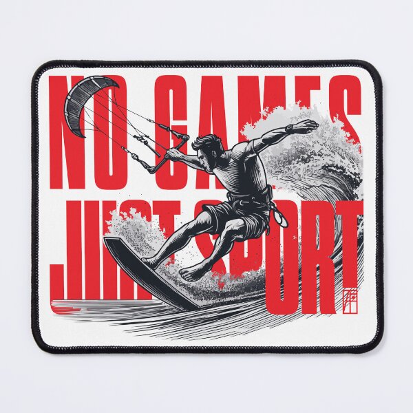 Item preview, NO GAMES JUST SPORT - Kitesurfing - Kitesurfer - MEN - 1 designed and sold by ArtProjectShop.