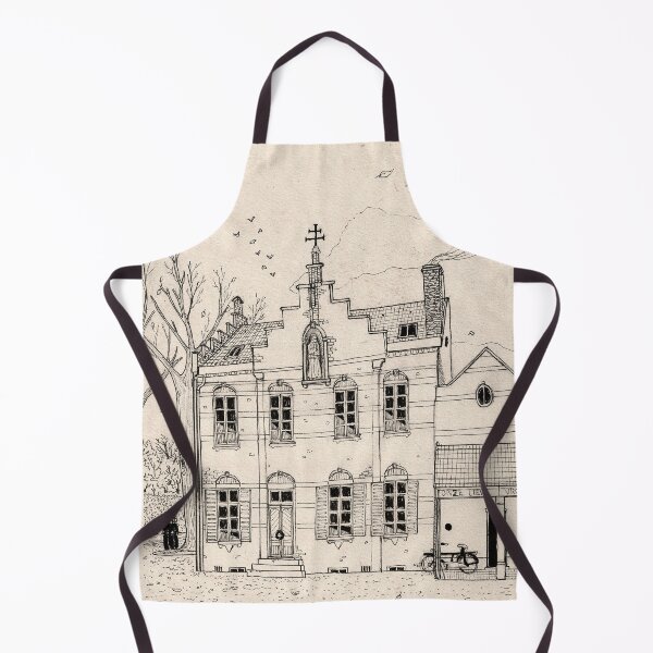 Item preview, Klooster Meer Belgium Architecture Pen and Ink Illustration designed and sold by Wall-Art-Sketch.
